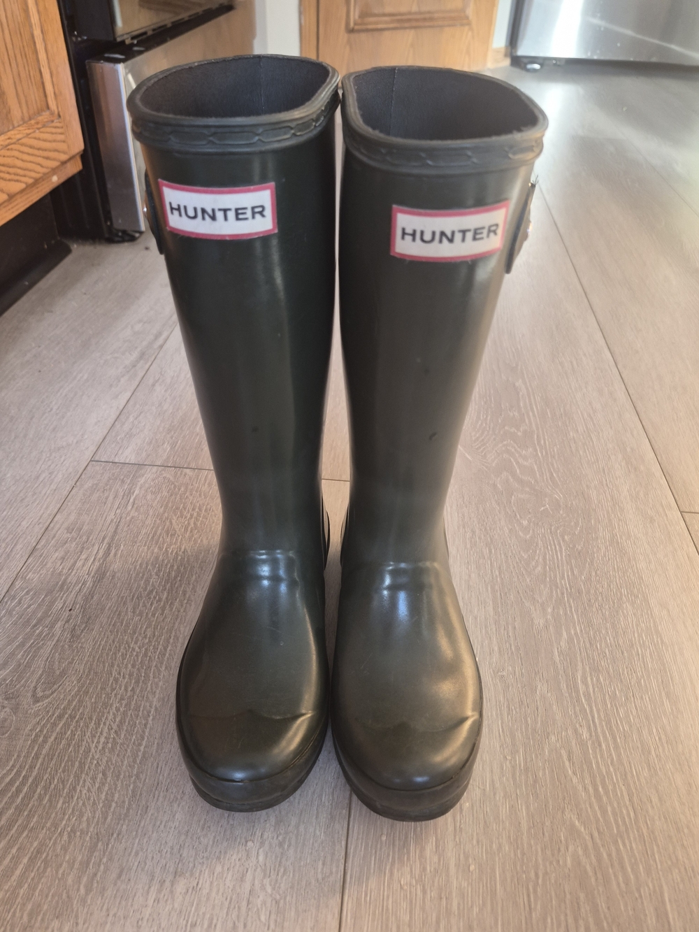Hunter Original Tall Kids Rain Boots Black US Youth 1 UK 13 EU 32